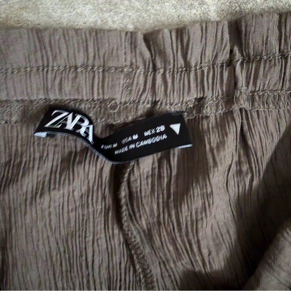 Zara Crinkle Trouser - Brown - Drawstring - Relaxed Fit - travel - comfort - Picture 5 of 7